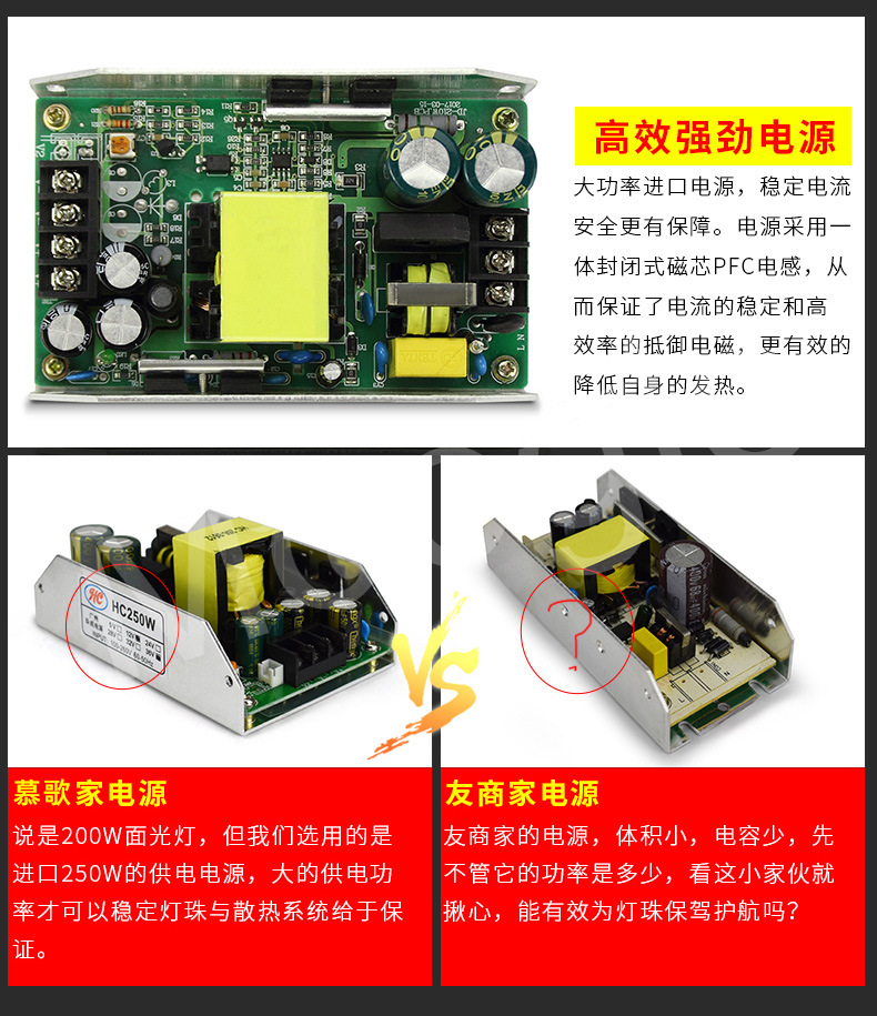 Stage lighting, audience lights, 200WCOB face lights, LED theater, wedding lights, bar flashing lights pic 18