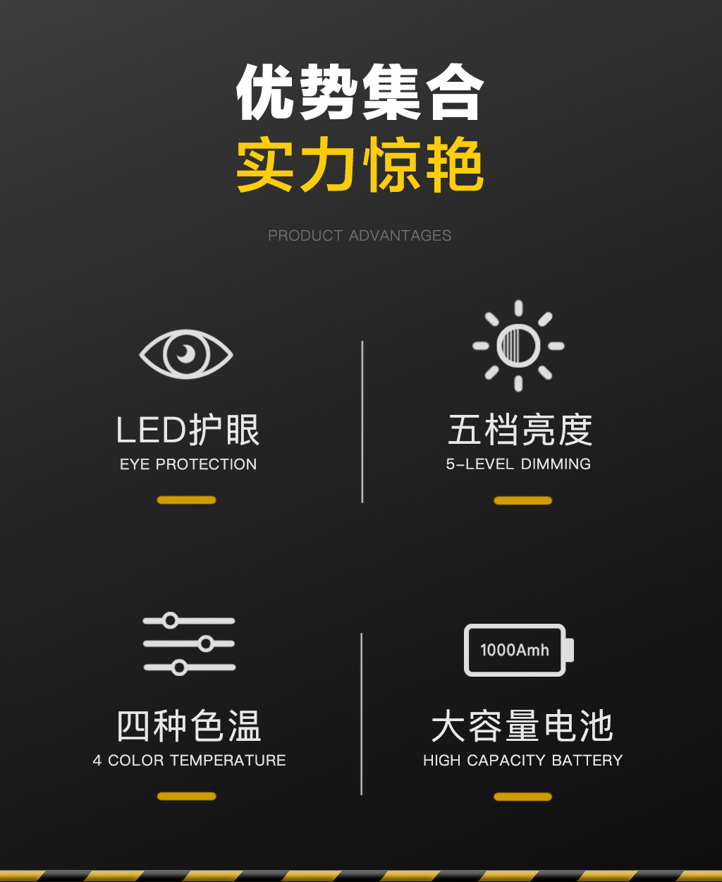 Four-color temperature LED cross-border neck-hanging reading lamp, outdoor camping night running reading lamp, USB charging learning eye-protecting lamp pic 6