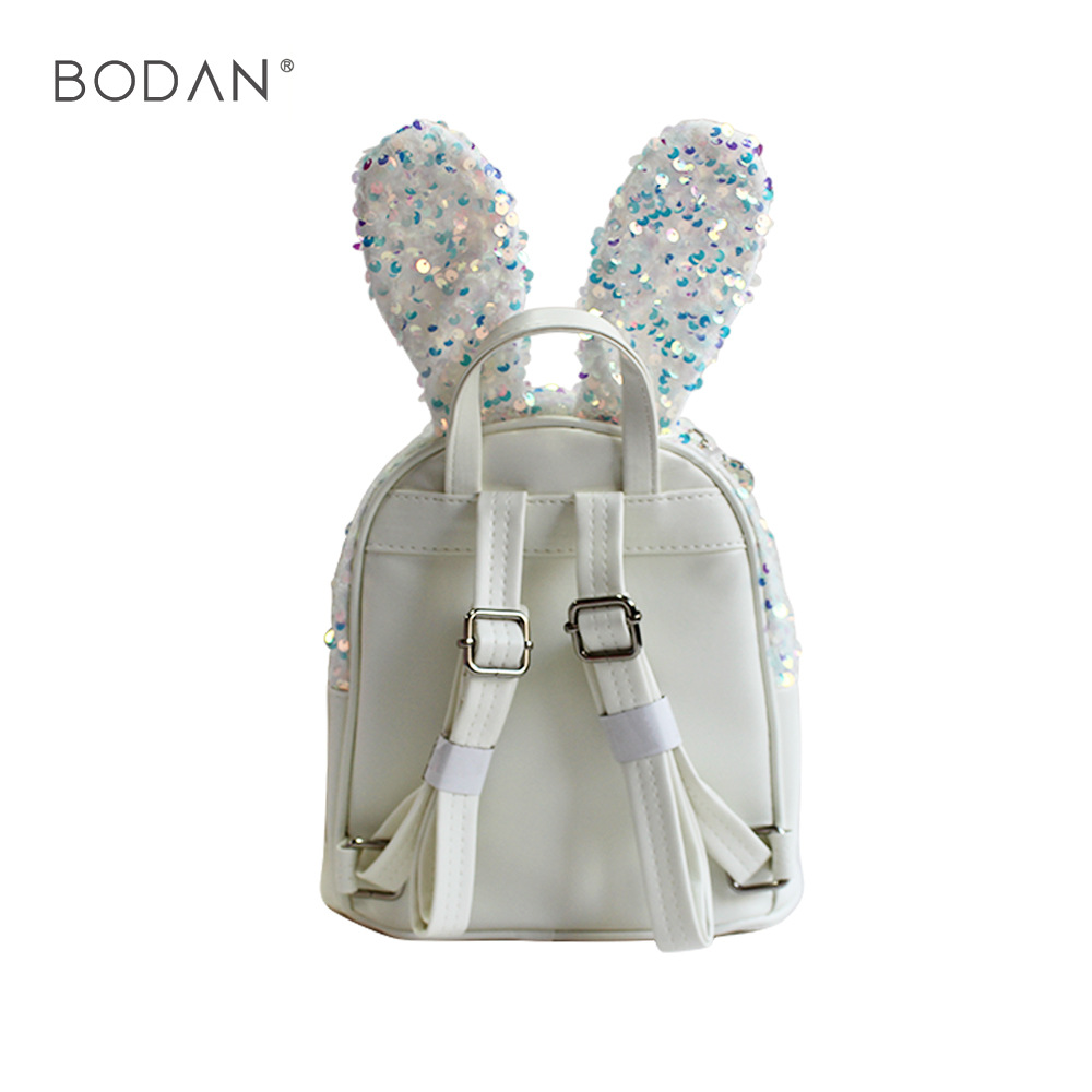 2024现货潮款可爱轻便儿童双肩包纯色亮片幼儿园书包减负儿童背包详情7