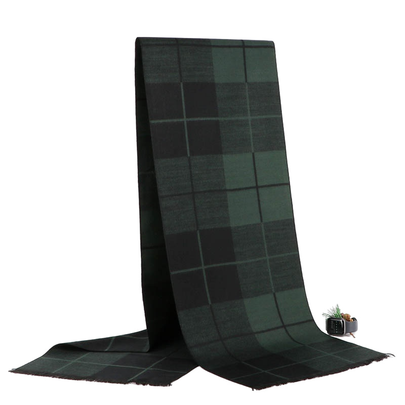 外贸男士围巾批发厂家男秋冬流苏围巾格子围巾仿羊绒围巾源厂家详情28