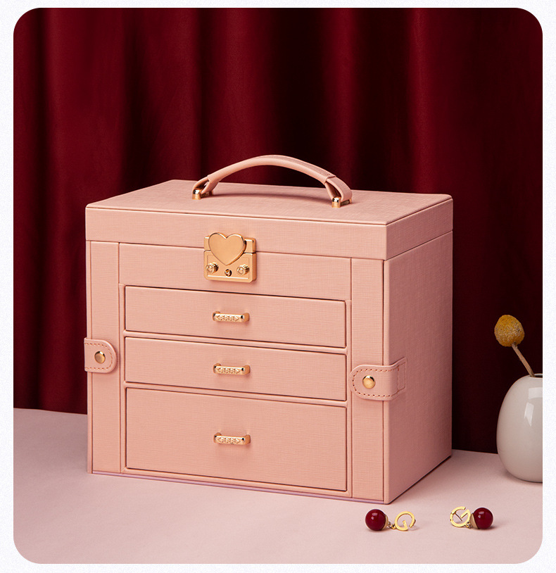 首饰盒收纳箱家居轻奢精致多层首饰手表饰珠宝2025款化妆盒项链详情13