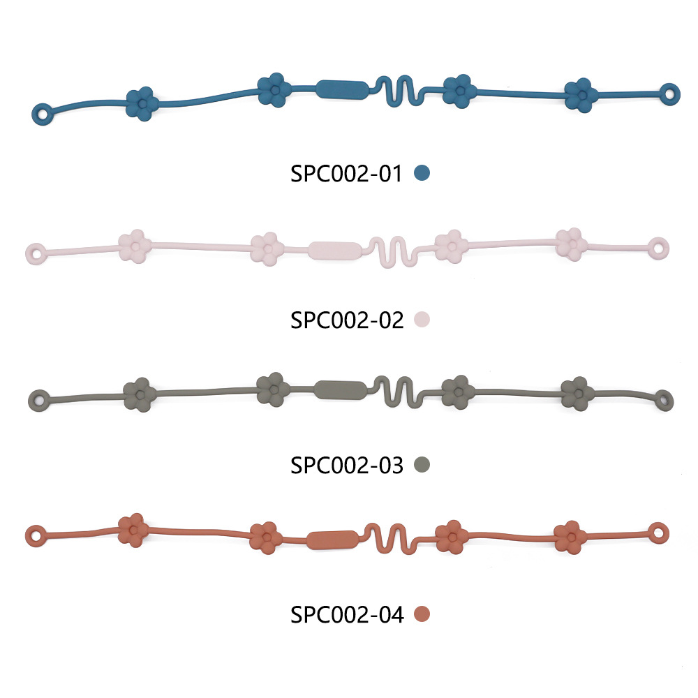 Baby silicone teething chain pacifier anti-drop rope, baby flower style car hanging multi-functional anti-loss rope, hanging rope pacifier chain pic 10