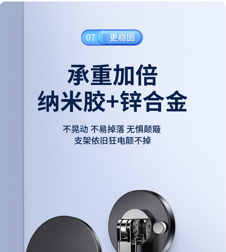 跨境锌合金磁吸车载支架中控悬浮屏magsafe手机支架360度旋转导航详情12