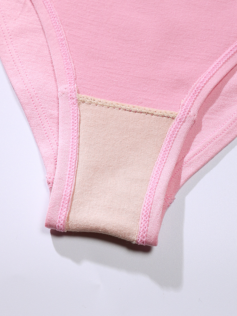 Three pairs of high-waisted triangular underpants with heart patterns for women, European and American sexy, seamless and breathable pure cotton crotch underpants for export pic 12