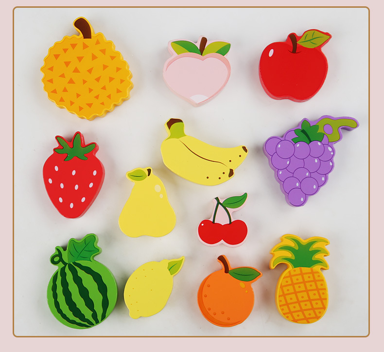 跨境儿童木制立体六边形拼图动物交通拼板积木早教益智启蒙玩具详情29