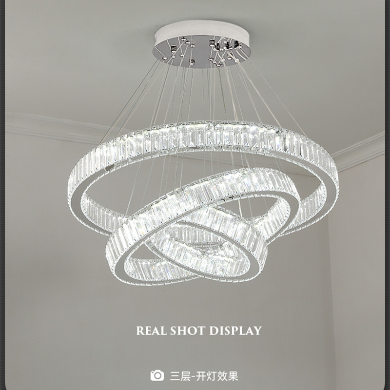 客厅吊灯2025年挑空楼梯吊灯轻奢水晶灯楼中楼餐吊灯具别墅楼吊灯详情19