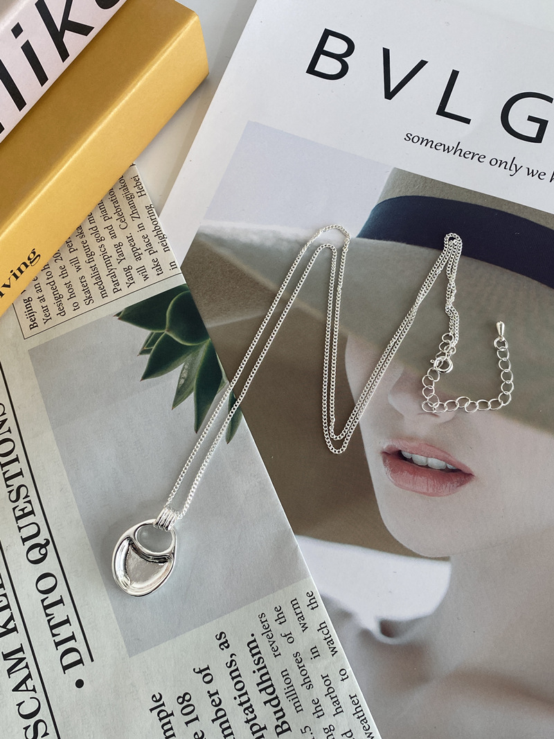 about nice同款韩国小众马鞍包项链简约不规则吊坠长款毛衣锁骨链详情8