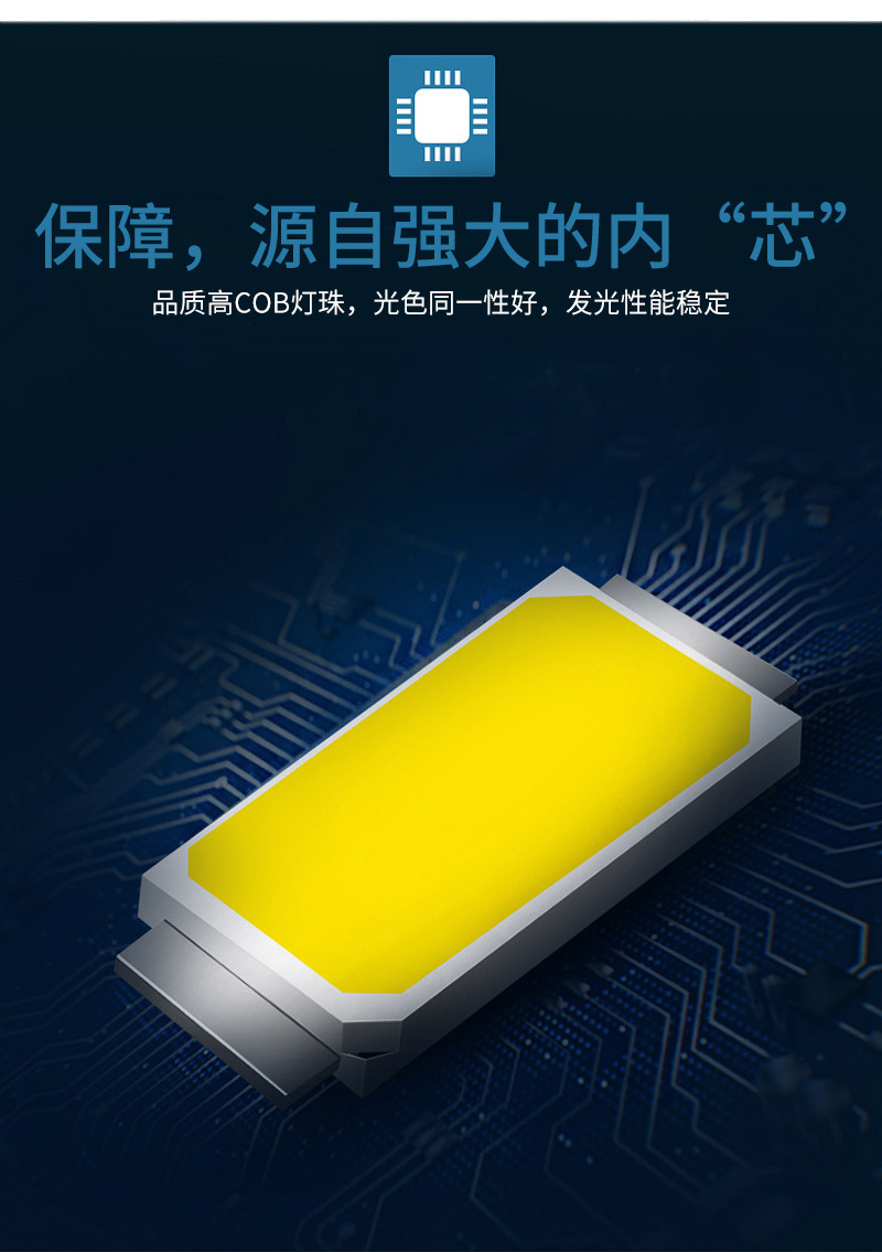 COB night market stall lighting fixtures, outdoor lighting fixtures, night fishing battery rectangular bracket floodlights pic 6