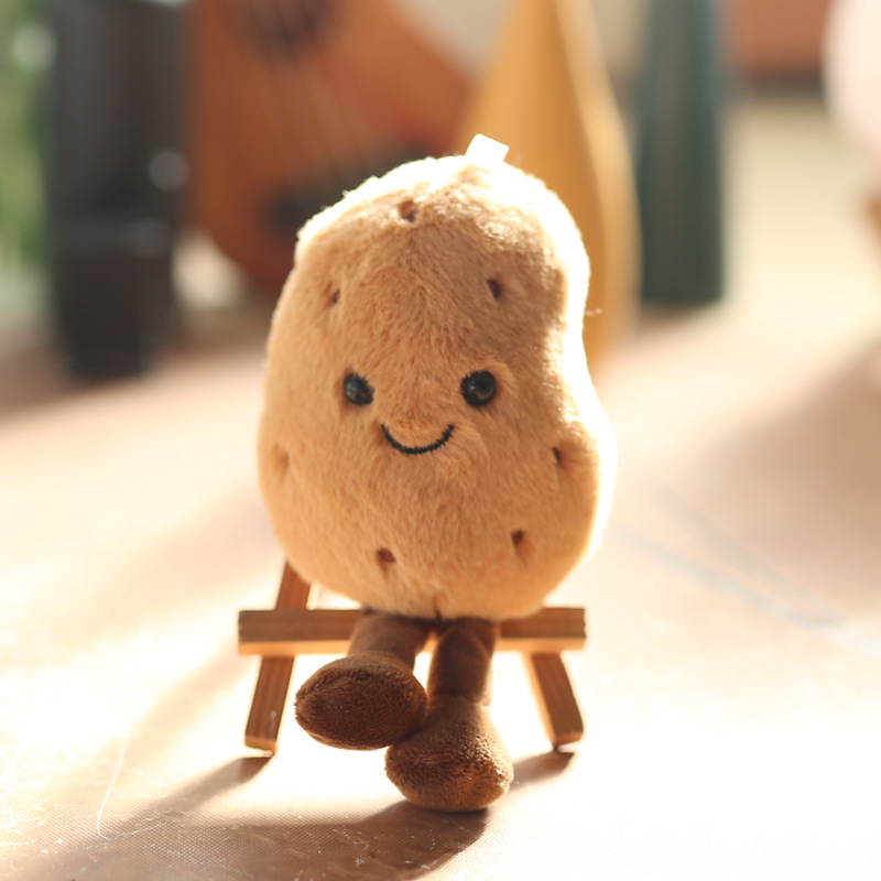 Cute and adorable sandwich food toy pendant, plush toy doll, hamburger eggplant bag, hanging decoration, keychain doll pic 8