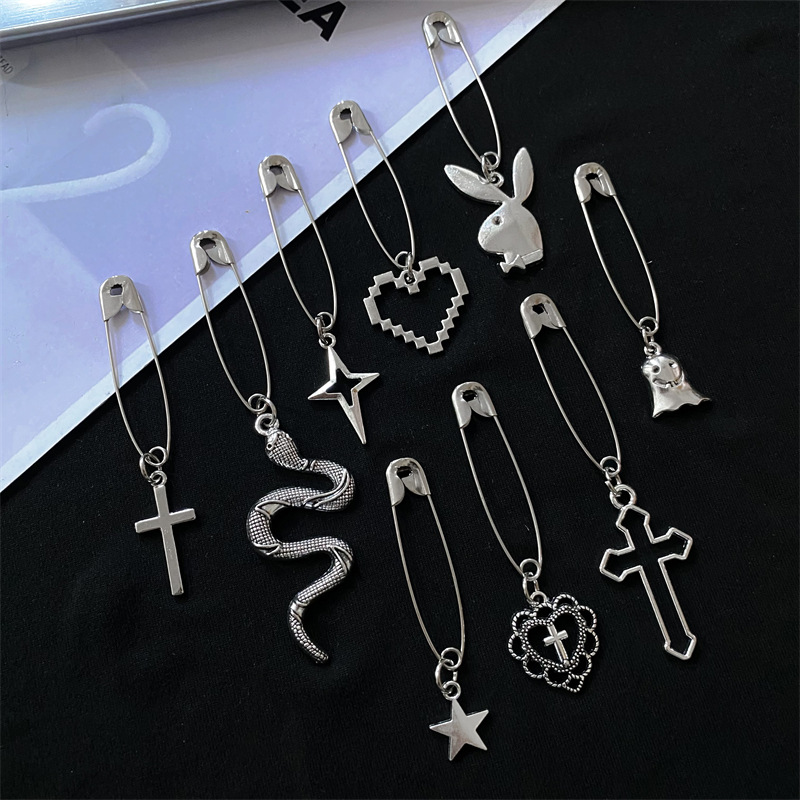 Gothic style, dark millennium, hot girl, cross, sweet love, alloy head accessories, shoes, bags, small hanging decorations, trendy accessories pic 2