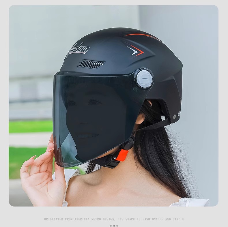 电动车头盔3c认证男女士夏季防晒遮阳透气半盔电瓶摩托车安全帽详情1