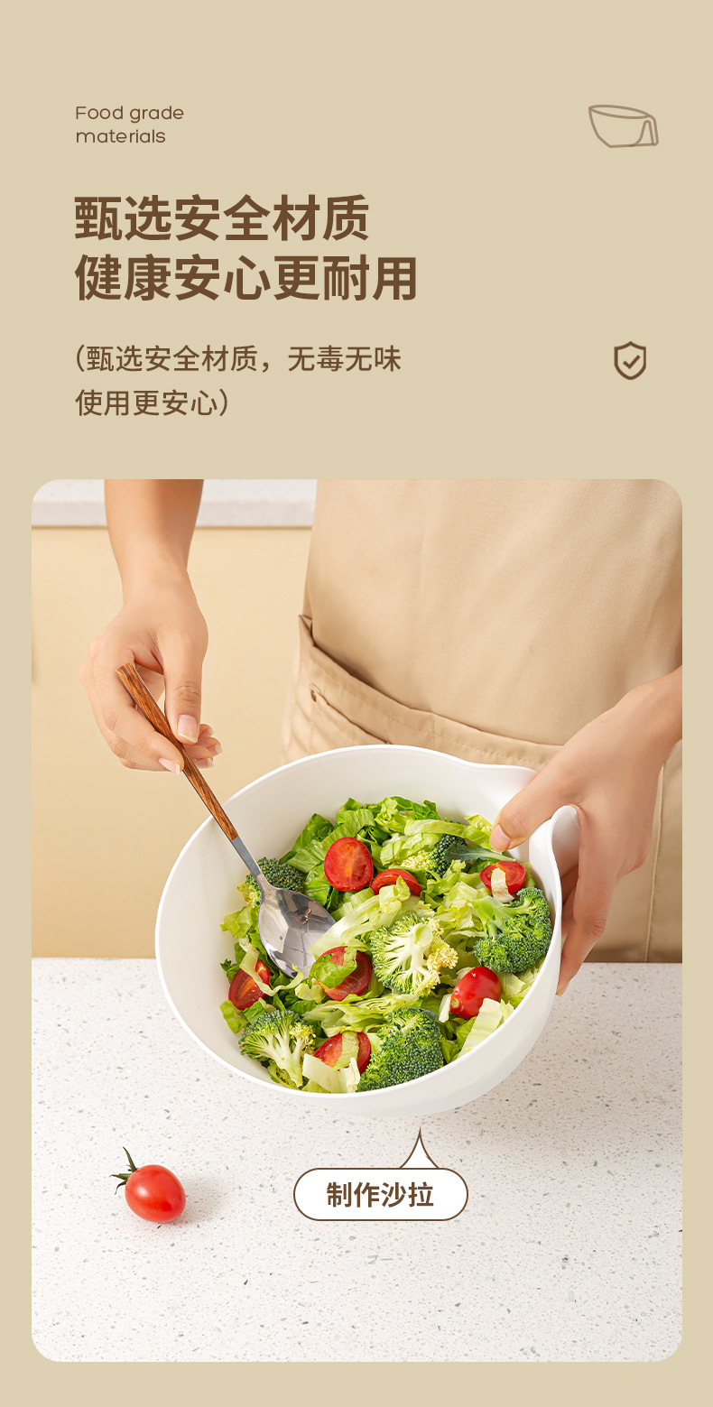 沥水篮多功能洗菜盆淘米神器带手柄厨房新款洗水果盆子大容量大号详情4