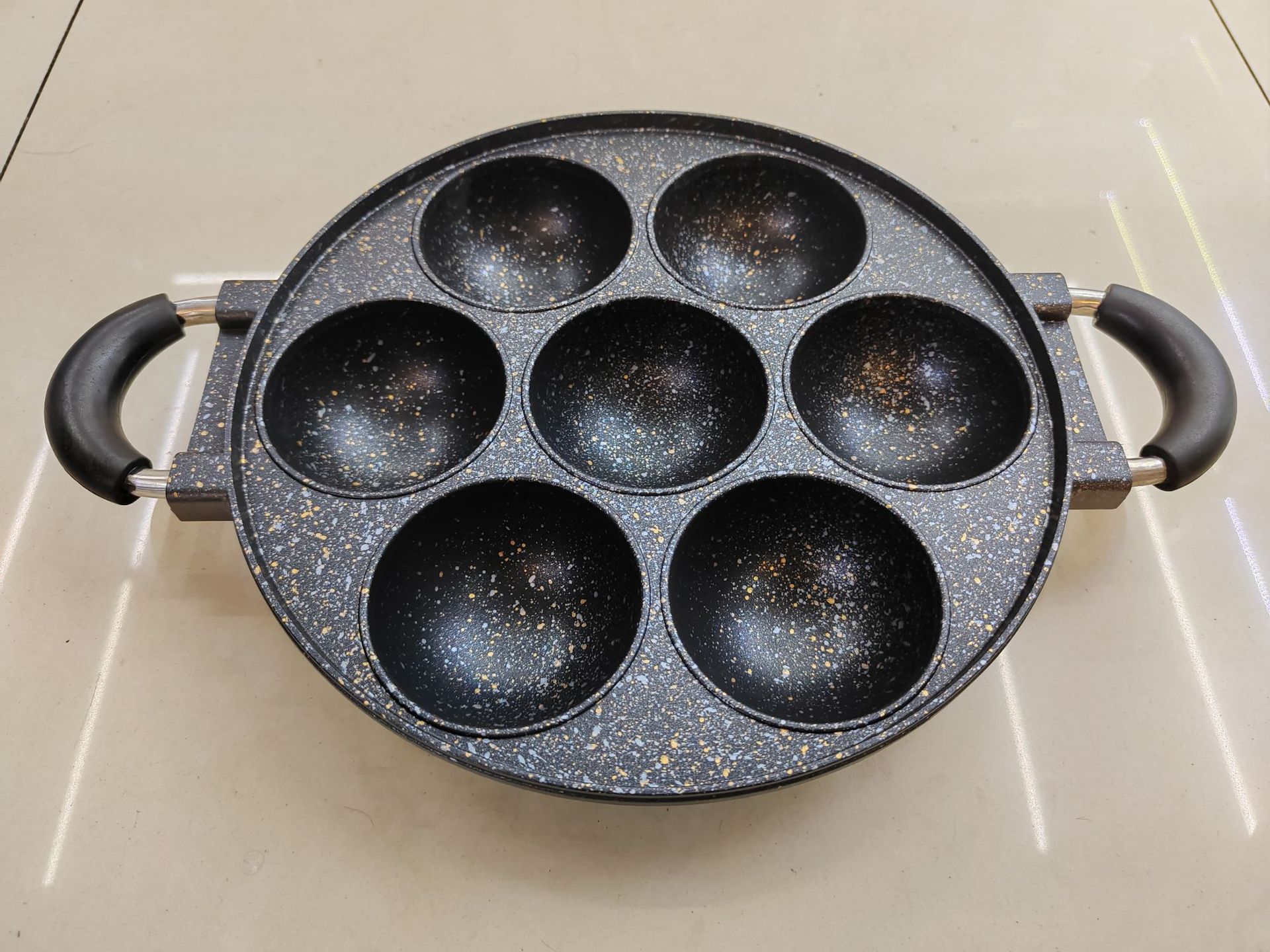 7holes cake Mould7-hole spherical aluminum die-cast cake mold Egg pan non-stick cake baking DIY pic 9
