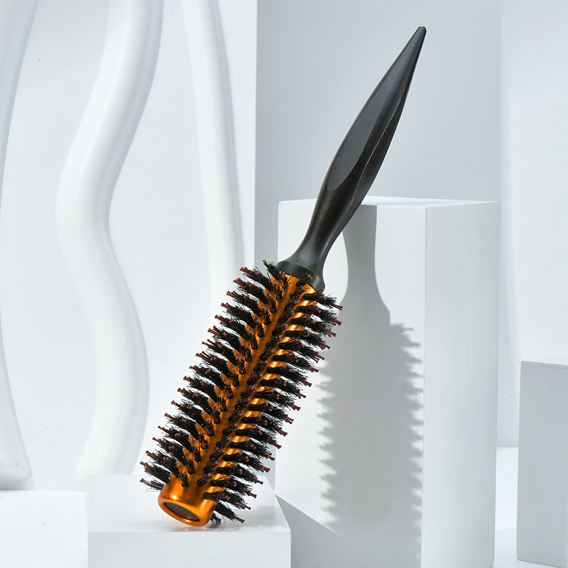 Pig bristle nylon holwood roller comb, large wave-shaped comb, clean and heat-resistant curling comb, fluffy shaped roller comb pic 9