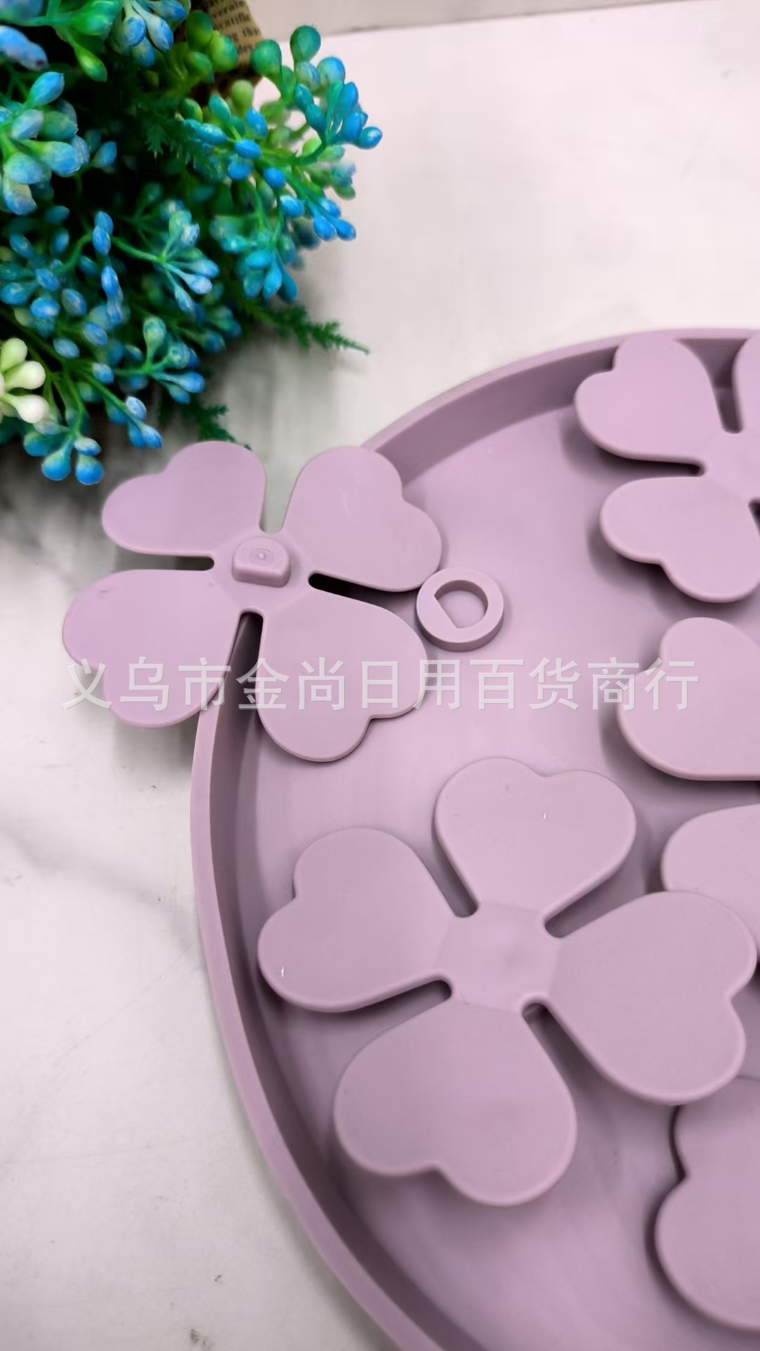 圆形花瓣硅胶宠物慢食碗狗狗喂食防噎缓食盘狗狗餐盘详情3