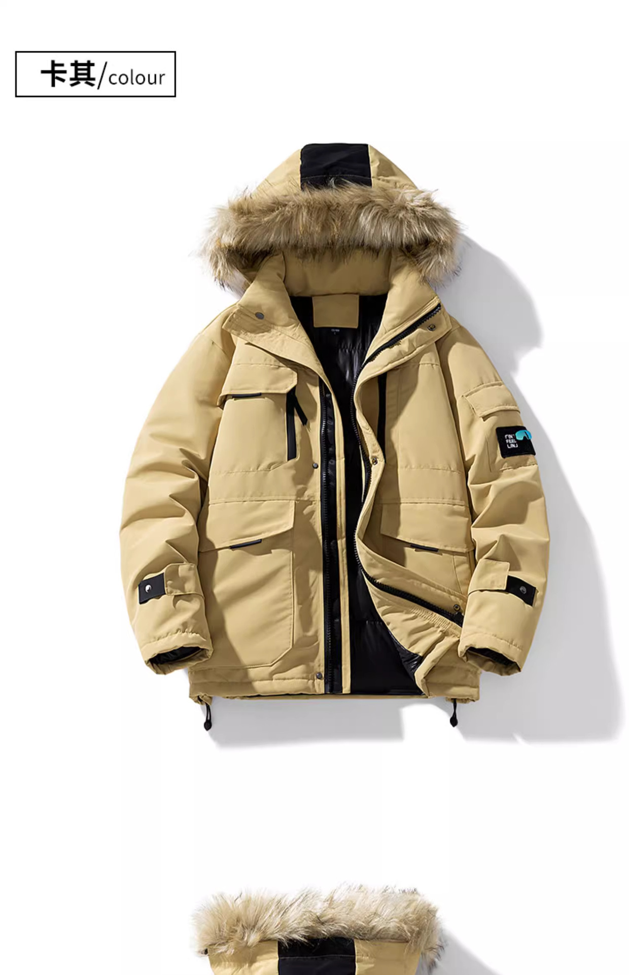 NASA Workwear Party overcomes the new winter trend brand of thick-necked hooded cotton-padded jackets, cotton-padded jackets and coats for men pic 17