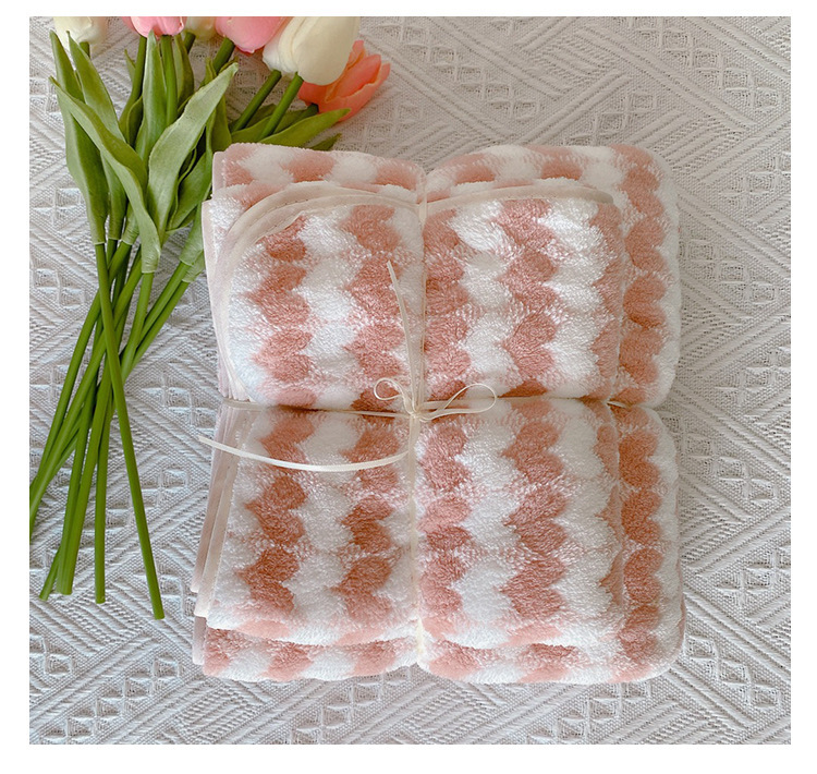 【 Chi Jia 】 Love Towel Set, Coral Fleece Towel, Bath Towel Set, Couple Set, Soft and Absorbent pic 17
