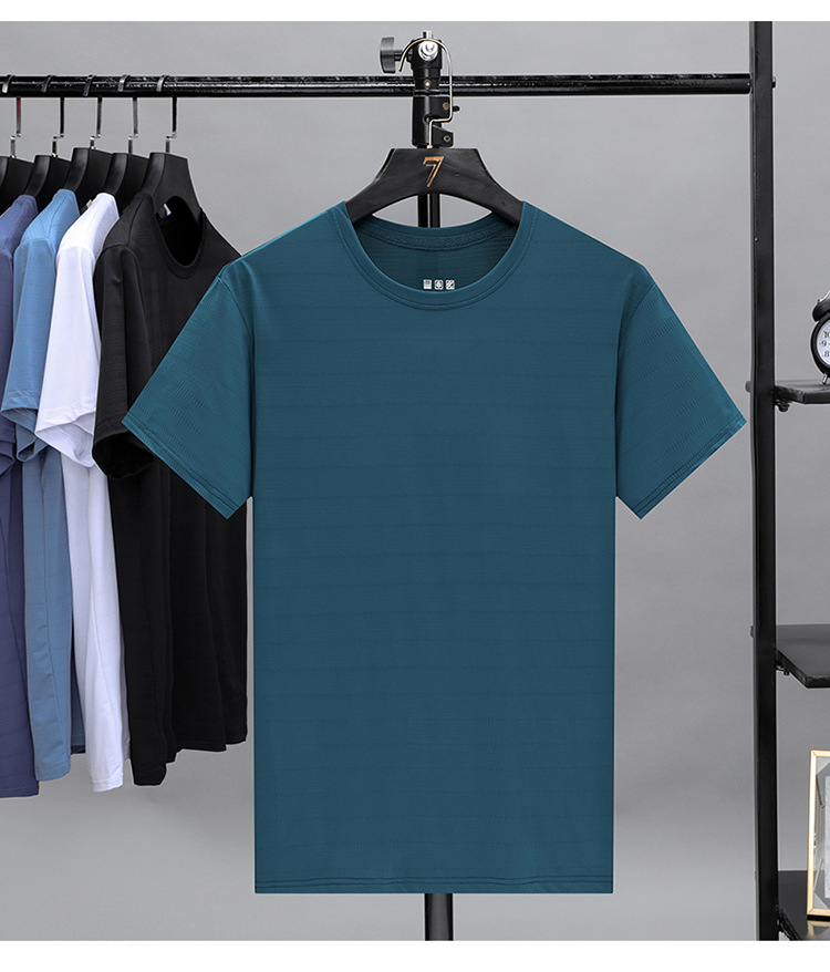 夏季情侣款高弹冰丝速干T恤高品质运动休闲百搭宽松防紫外线短袖详情17