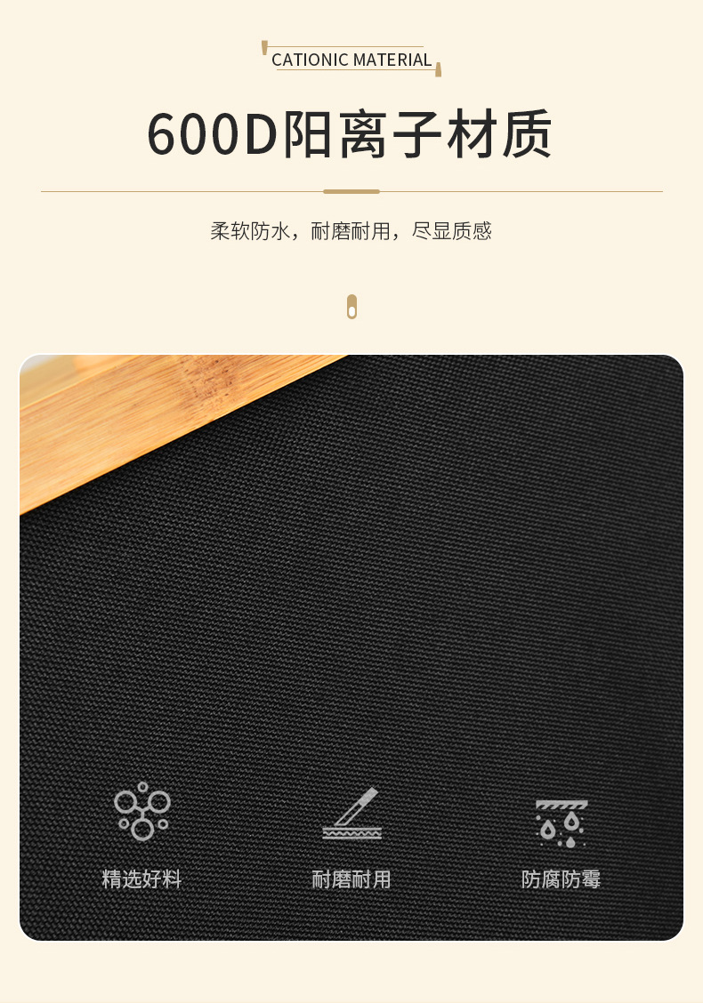 Cross-border fabric storage baskets with bamboo LIDS, bathroom toilet paper storage baskets, home cola bottle recycling storage baskets wholesale pic 5