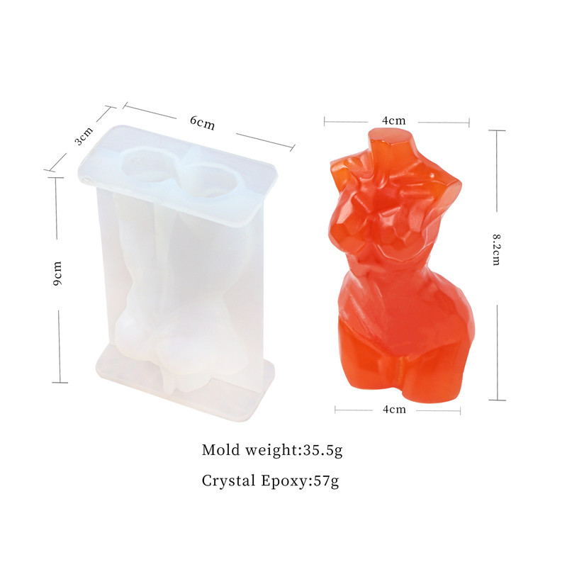 Zhonghui 3D Silicone Candle Molds for Men and Women DIY crystal Resin Scented Plaster Resin human body ornaments pic 6