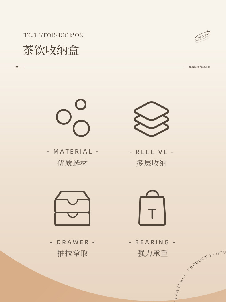 新款置物架办公室茶水间咖啡胶囊茶包展示架家用桌面化妆品收纳架详情10