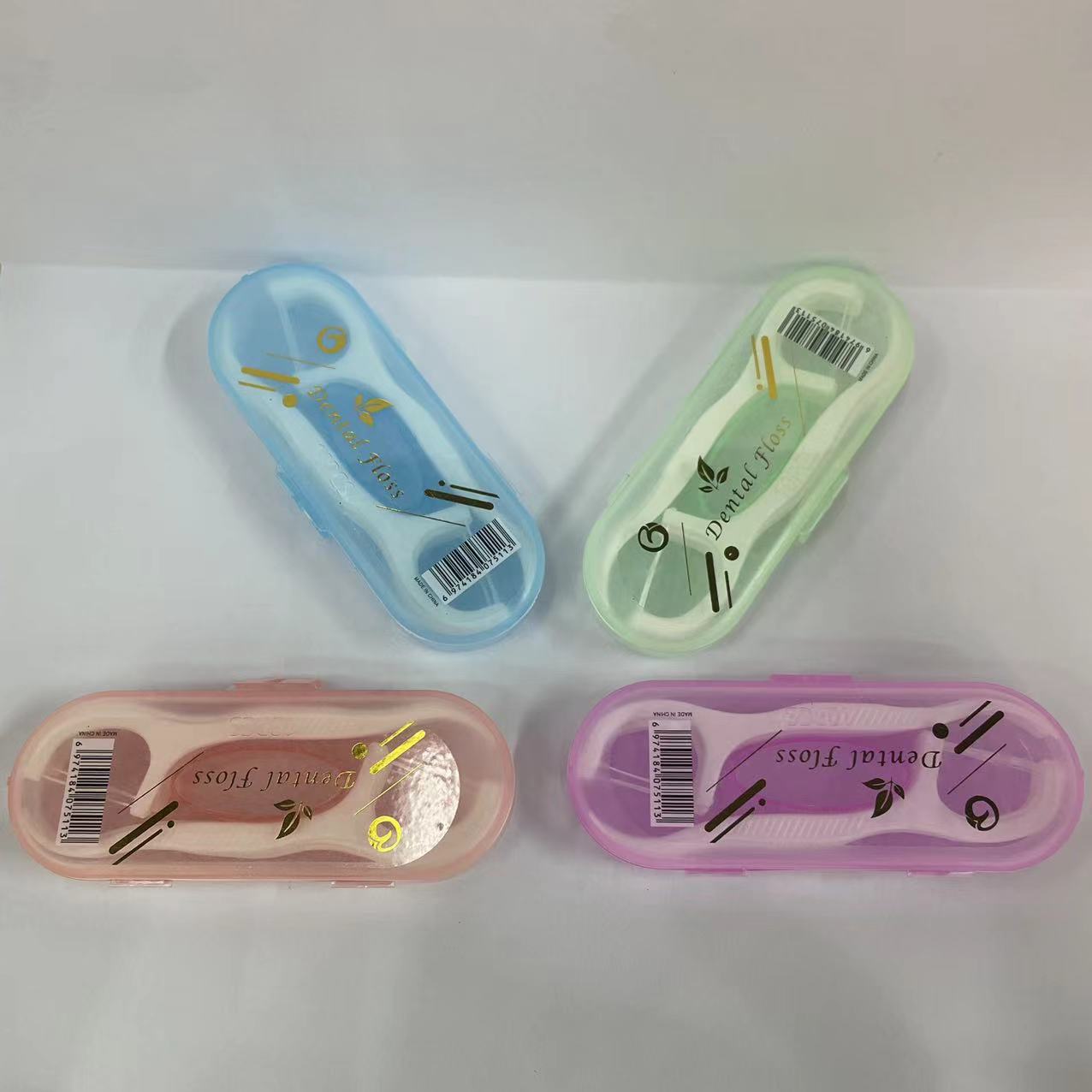 Dental floss box set, disposable plastic toothpicks for dental care, portable dental floss sticks, family set, 10 floss sticks pic 2