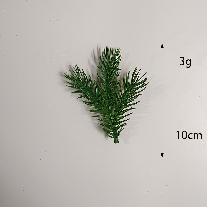 仿真松针圣诞节气氛布置绿植圣诞花环水草摆饰装饰配件人造PE松枝办公文化园艺植物配件详情5