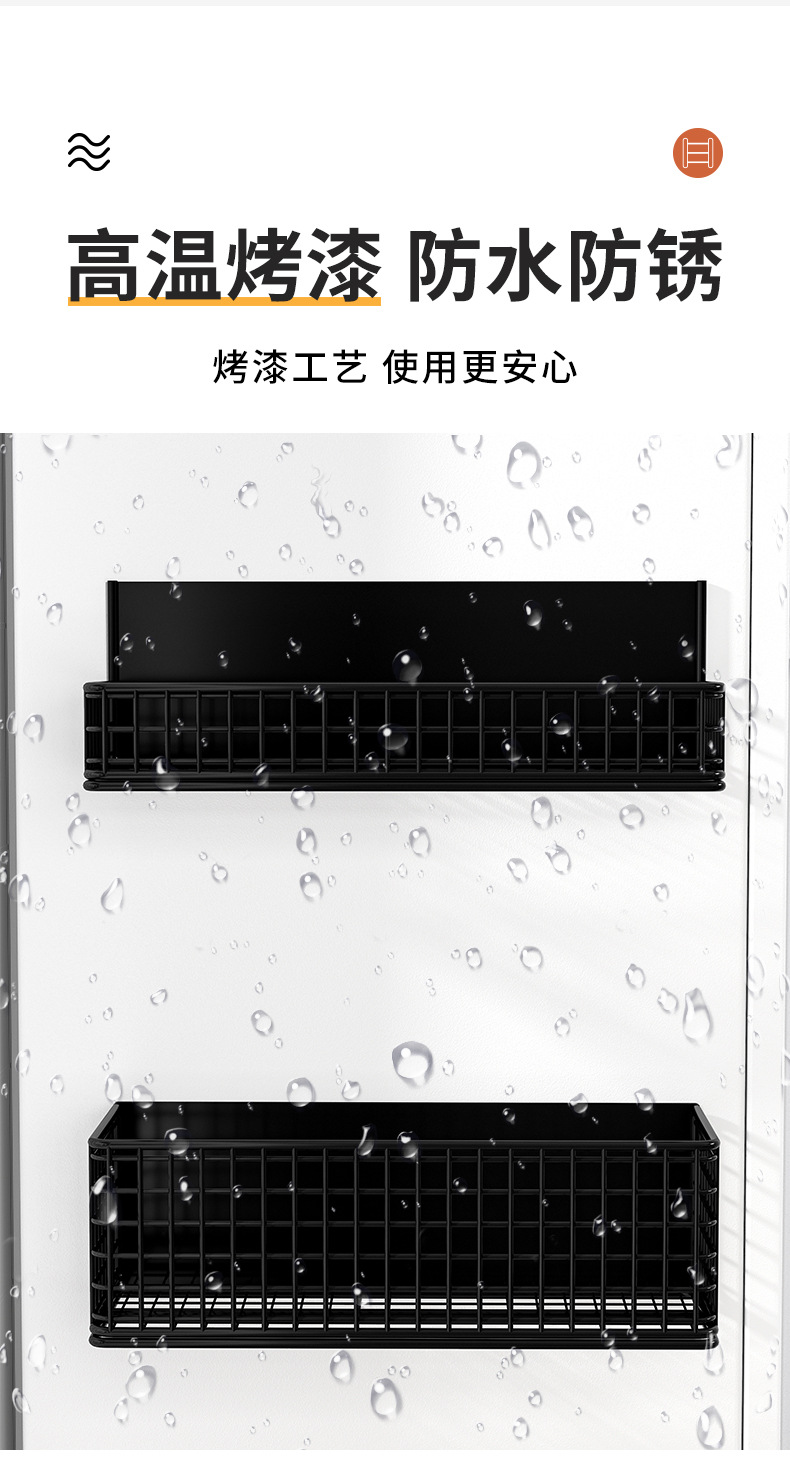 免打孔洗衣机磁吸置物架收纳架磁吸式收纳盒冰箱侧边磁力置物架详情7