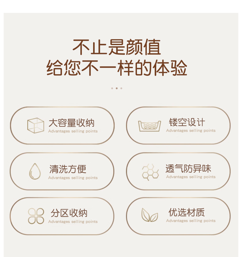 新款脏衣篓家用收纳筐卫生间浴室洗衣篮分区放脏衣服置物架脏衣桶详情4