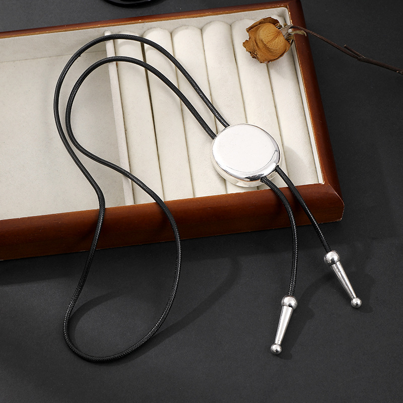 跨境新款亚马逊复古长款毛衣链几何吊坠金属项链高级简约欧美批发详情11