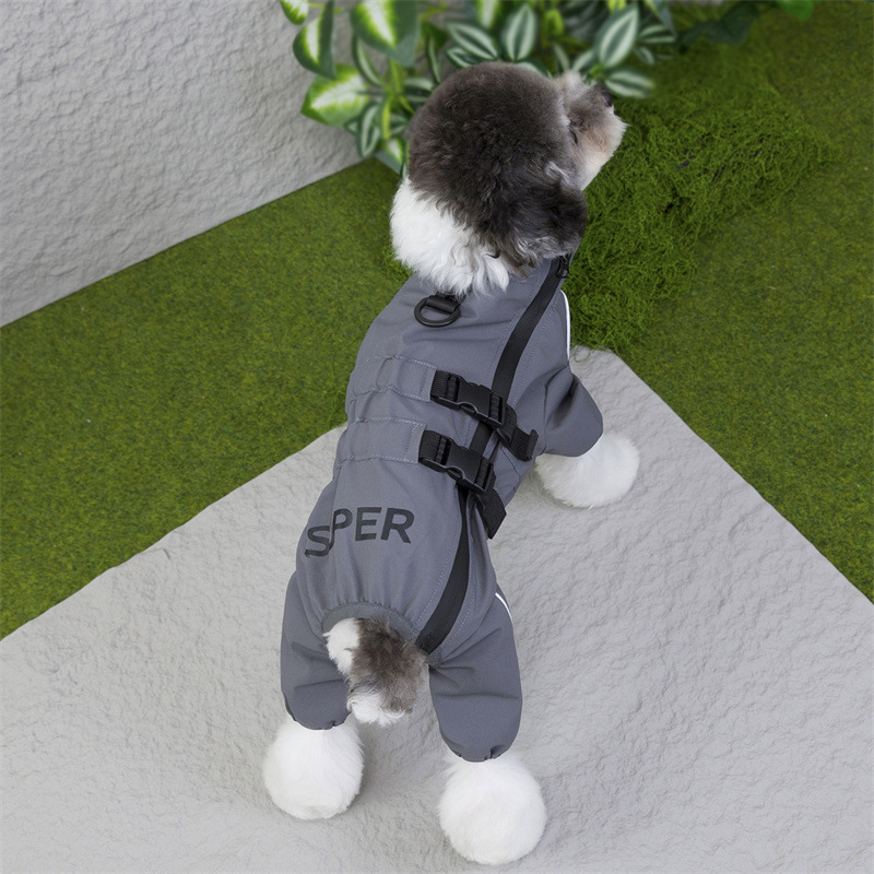 宠物秋冬可拆卸雨衣 狗狗新款防水保暖外套 中小型犬防风外出服实详情13