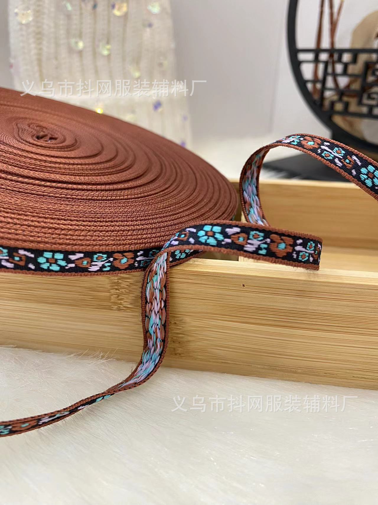 新中式服装配饰织带汉服马面裙格格服民族风提花刺绣织带现货批发详情14