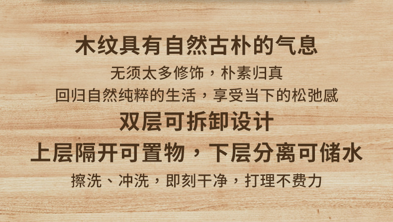 密胺高脚双层高颜值茶盘家用简约中式沥水盘客厅茶台放茶杯托盘详情4