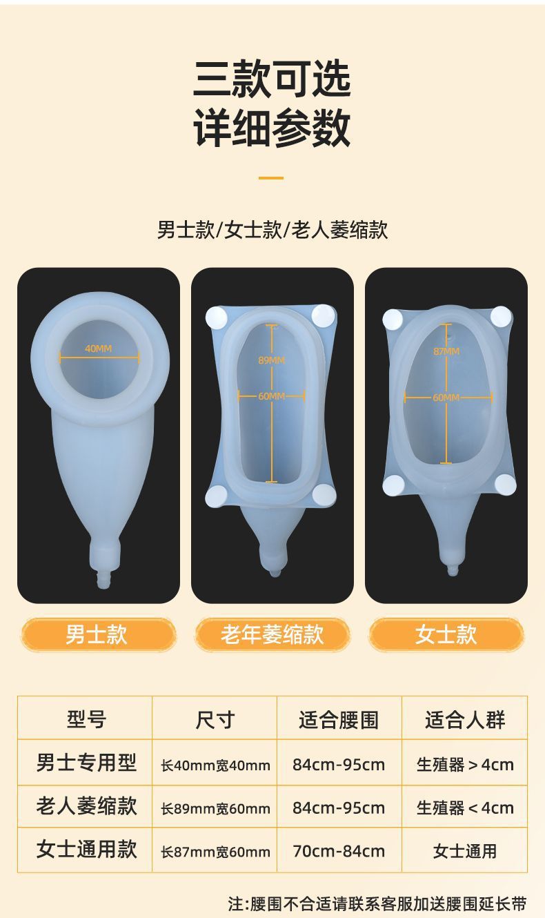 塑胶接尿器集尿袋男用老年卧床防漏器失禁成人小便导尿管女士尿袋详情3