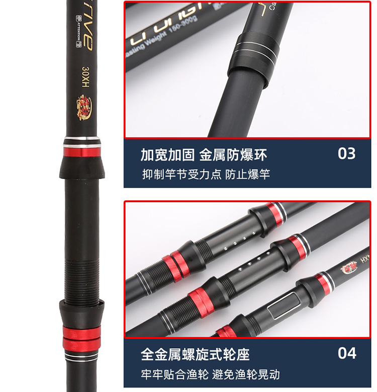 海竿鱼杆批发远投抛竿钓鱼竿套装3.6米全套渔具户外垂钓用品跨境钓竿详情16