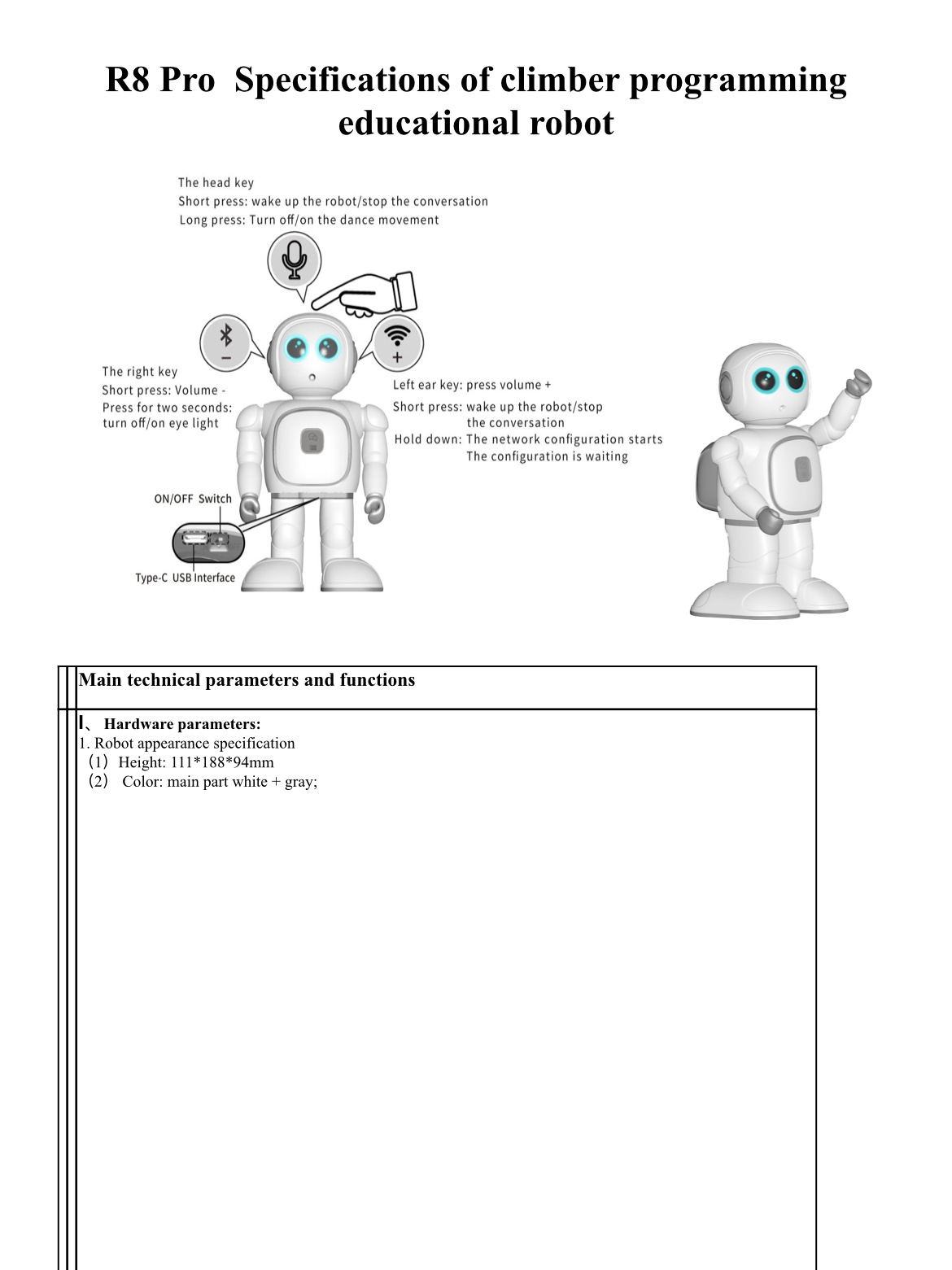 Climber R8 English Version Intelligent robot programming Dancing Children's Companion Toy interaction pic 9