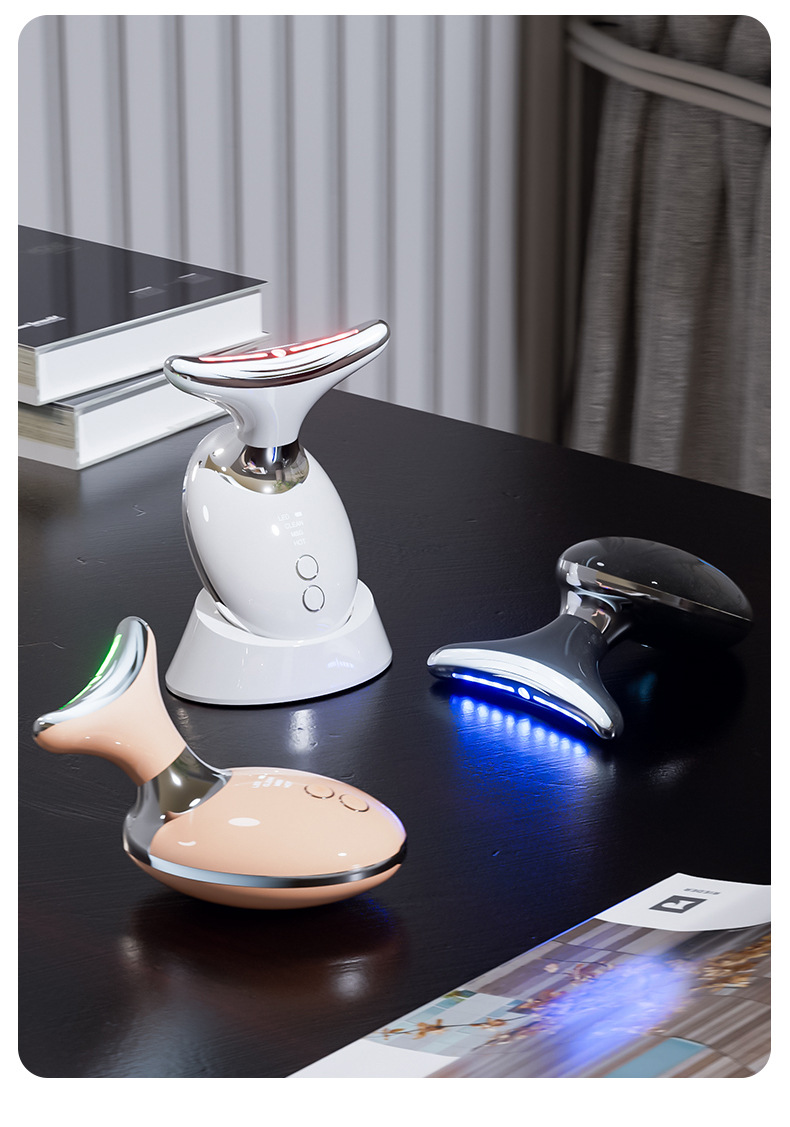 新款七色美颈仪淡化颈纹温热导入仪ems微电流脸部提拉紧致美容仪详情16