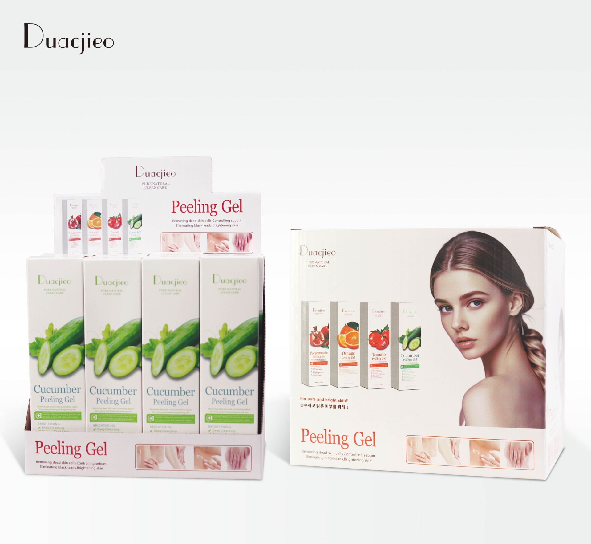 Duacjieo Body Exfoliating Gel, Scrub and Mud Cream for export, all in English packaging pic 11