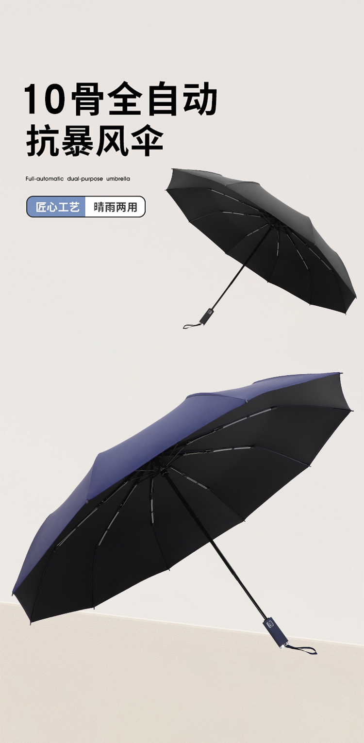 全自动折叠伞双骨加大码商务礼品广告伞批发可印LOGO雨伞详情38