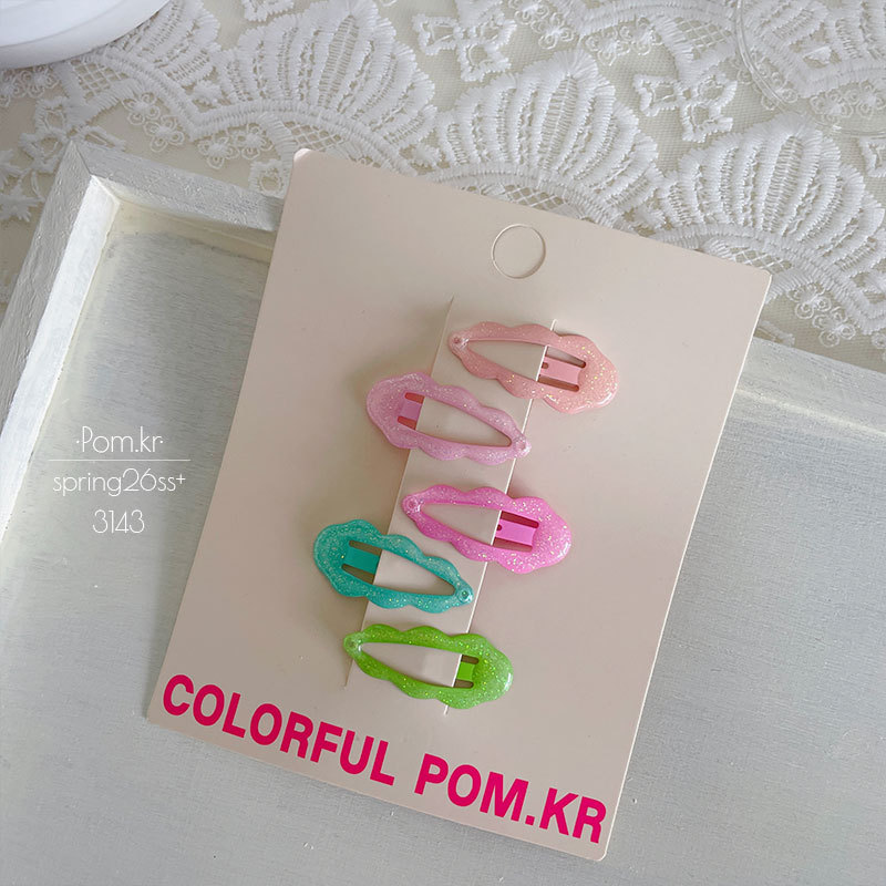New Korean-style candy-colored cloud bb hair clips for children, sweet and crumbly bangs hair clips, baby cloud bye-bye hair accessories for women pic 5