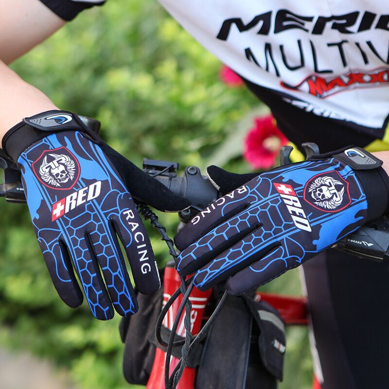 骑行手套户外长指运动骑车登山男女士触屏仿滑春夏季全指手套详情12