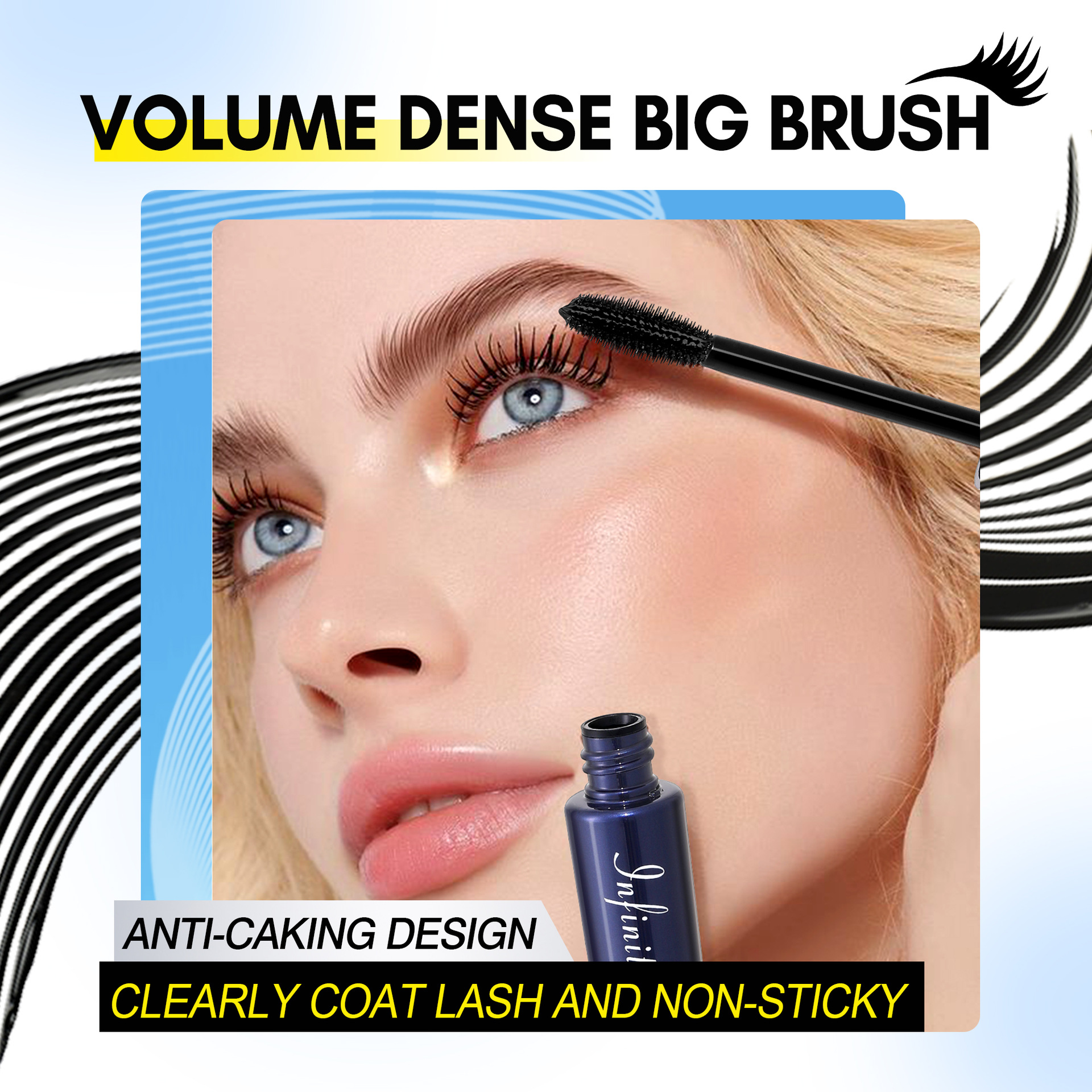 Cross-border bob Soft Mist Long-lasting Mascara pic 2