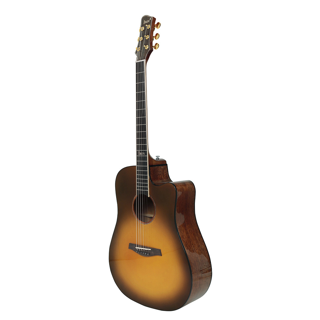 IRIN高端41寸民谣木吉他D型桶桃木芯云杉亮光吉他成人初学者乐器详情16