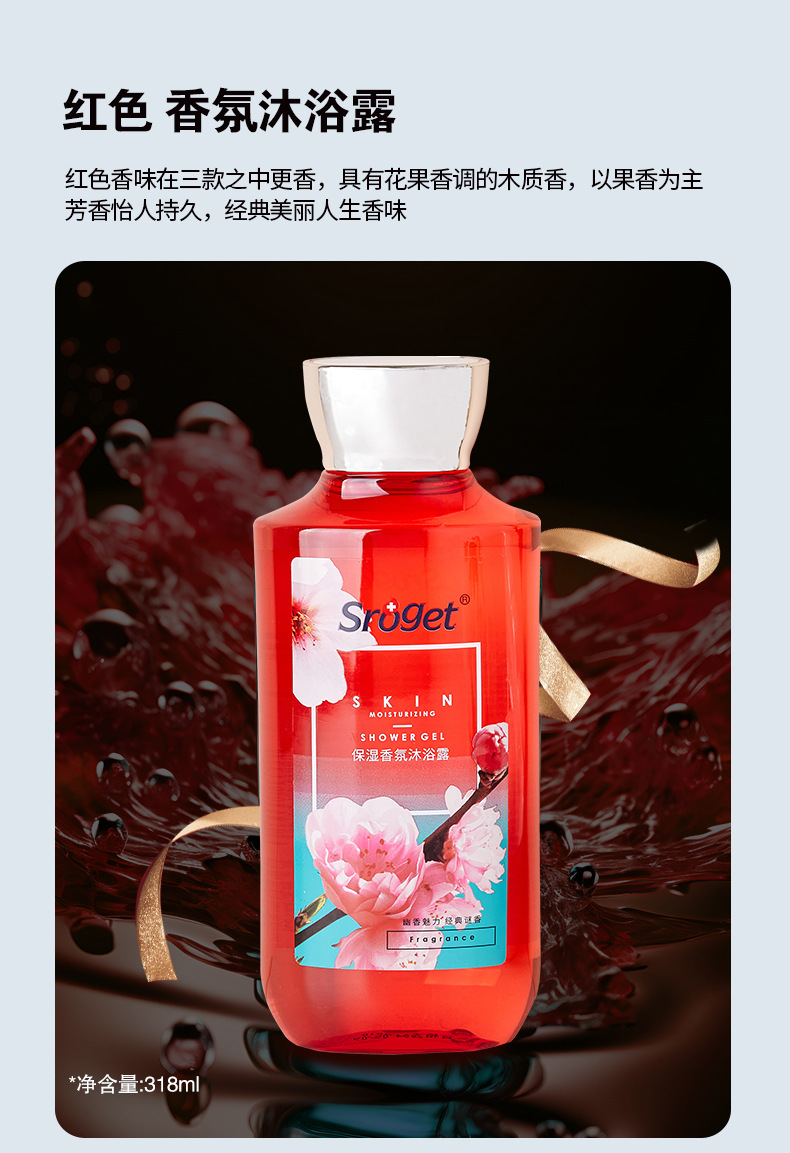 Wholesale scented body wash, perfume, long-lasting fragrance, moisturizing and nourishing body wash sroget shower gel pic 5