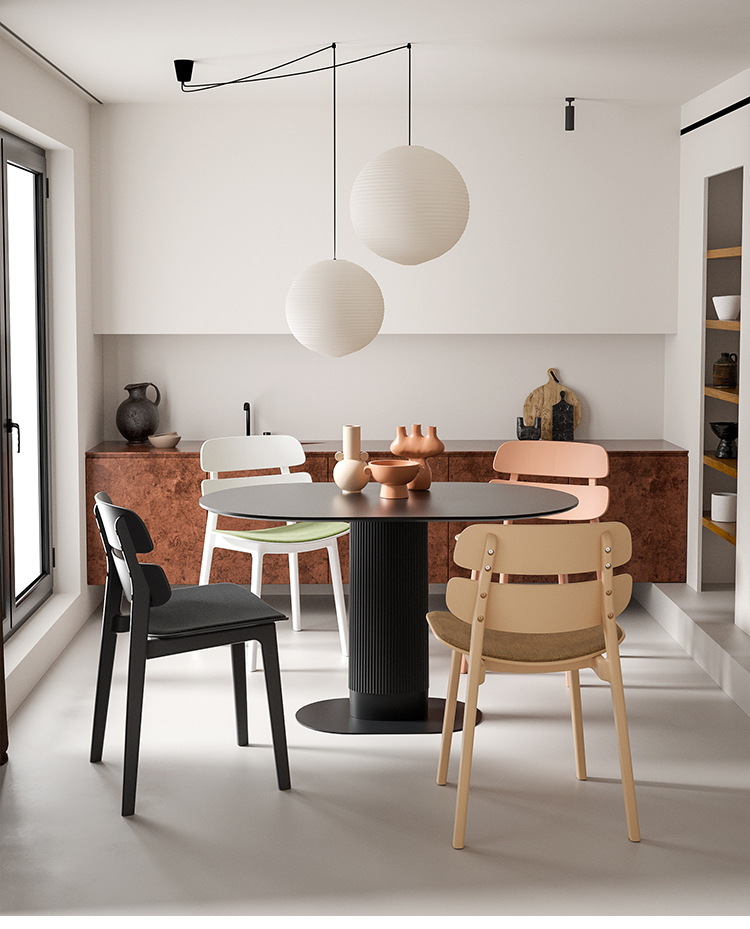 现代简约风格塑料红色凳子户外登山月亮椅圆形重叠座椅板凳详情4