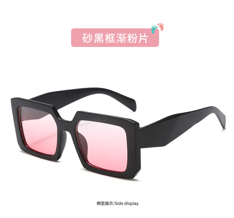 2023新款方框儿童太阳镜男女孩彩色多巴胺小孩墨镜防紫外线眼镜详情20