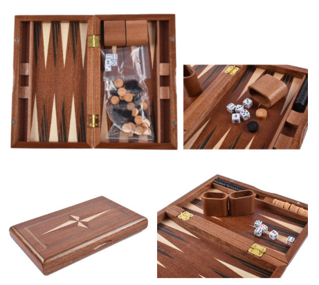 Wooden backgammon sets, educational board games, chess and card competition toys, factory direct sales, cross-border exclusive supply, in stock pic 6