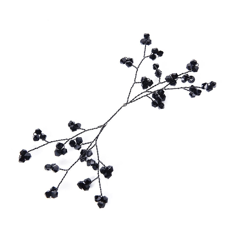 厂家手工纽丝水晶珠花铜丝树枝叶子古风发饰头饰配件编织立体配饰详情6