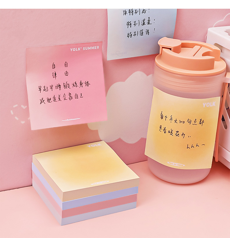 Gradient color sticky note paper, student n times blush, gradient planner sticky note book, student planner halo sticky note paper pic 18