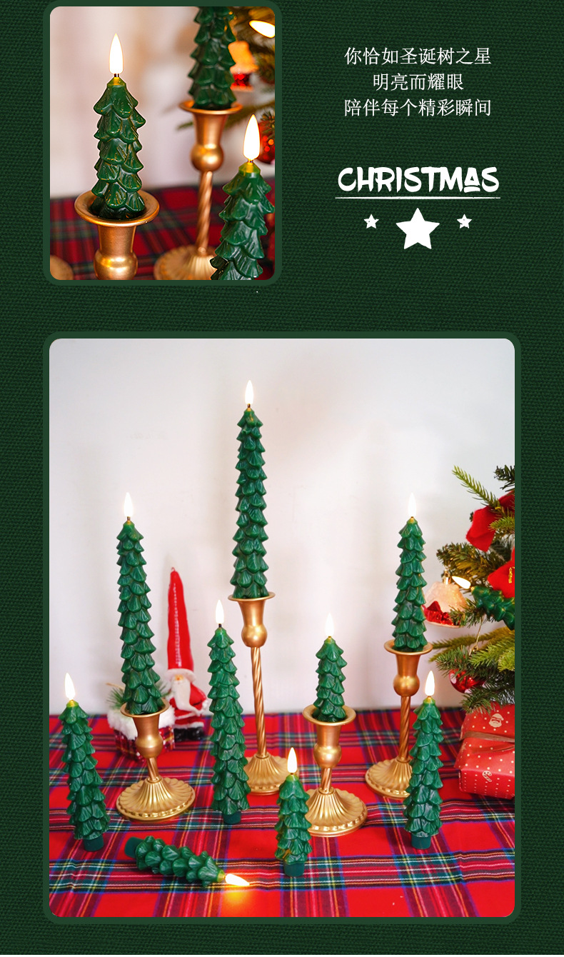 Amazon's best-selling Christmas tree pole wax 10-key remote control pine tree pole wax led electronic candle light Pinecone Halloween pic 11
